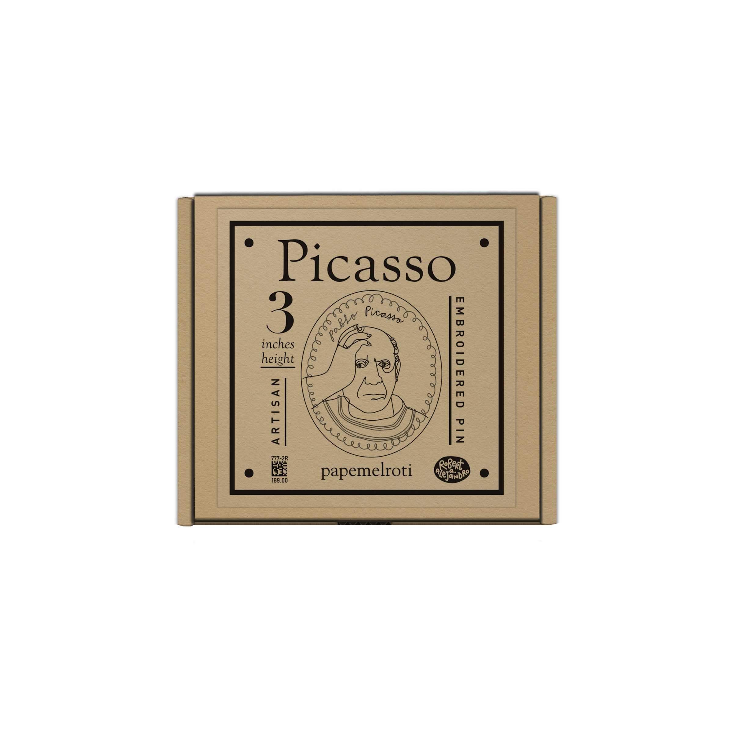 Iconic Artist Artisan Embroidered Pin: Pablo Picasso