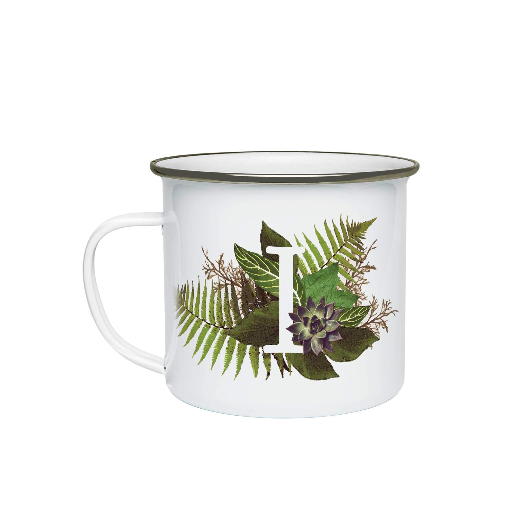 Botanical Monogram Enamel Mug