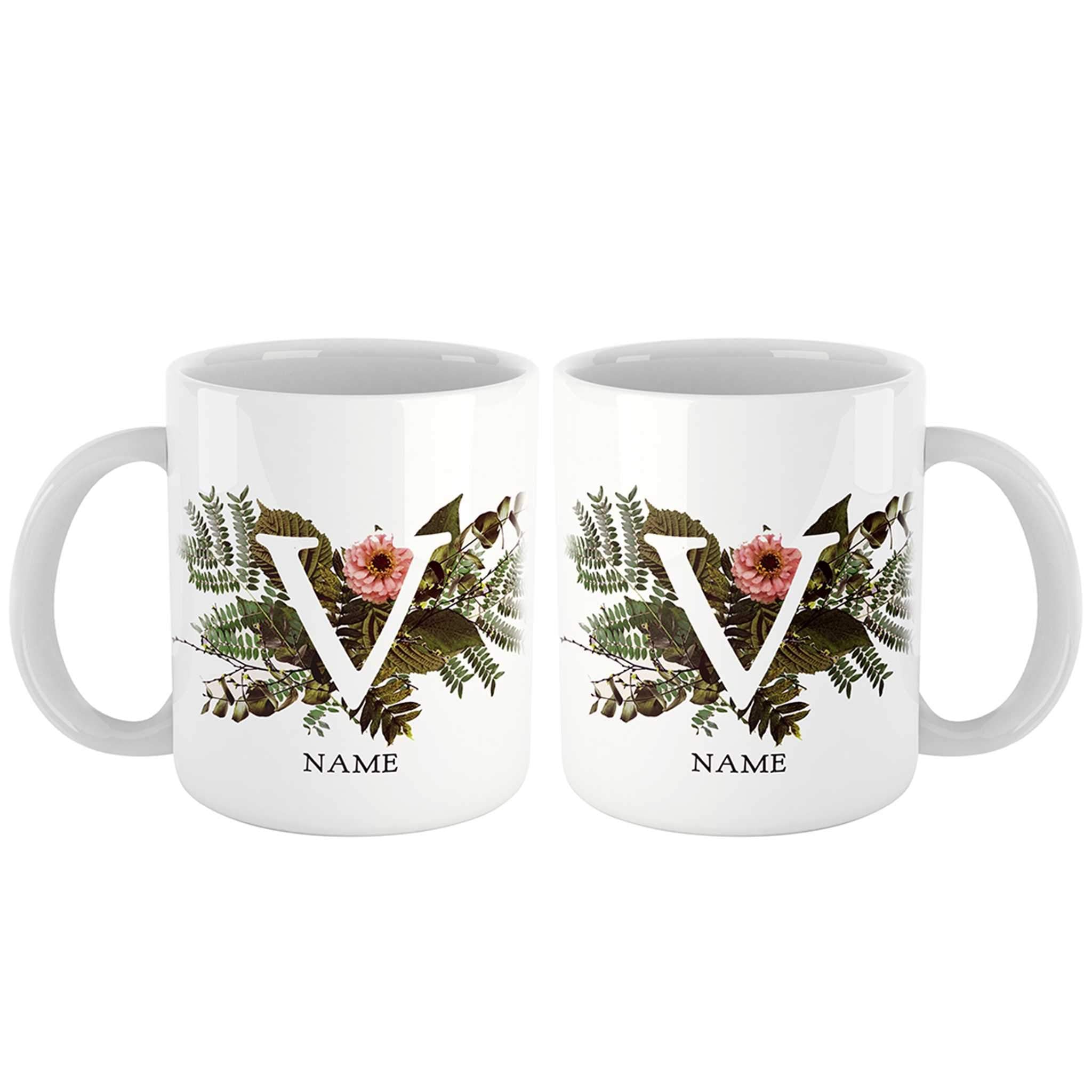 Botanical Couple Monogram Personalized Mug