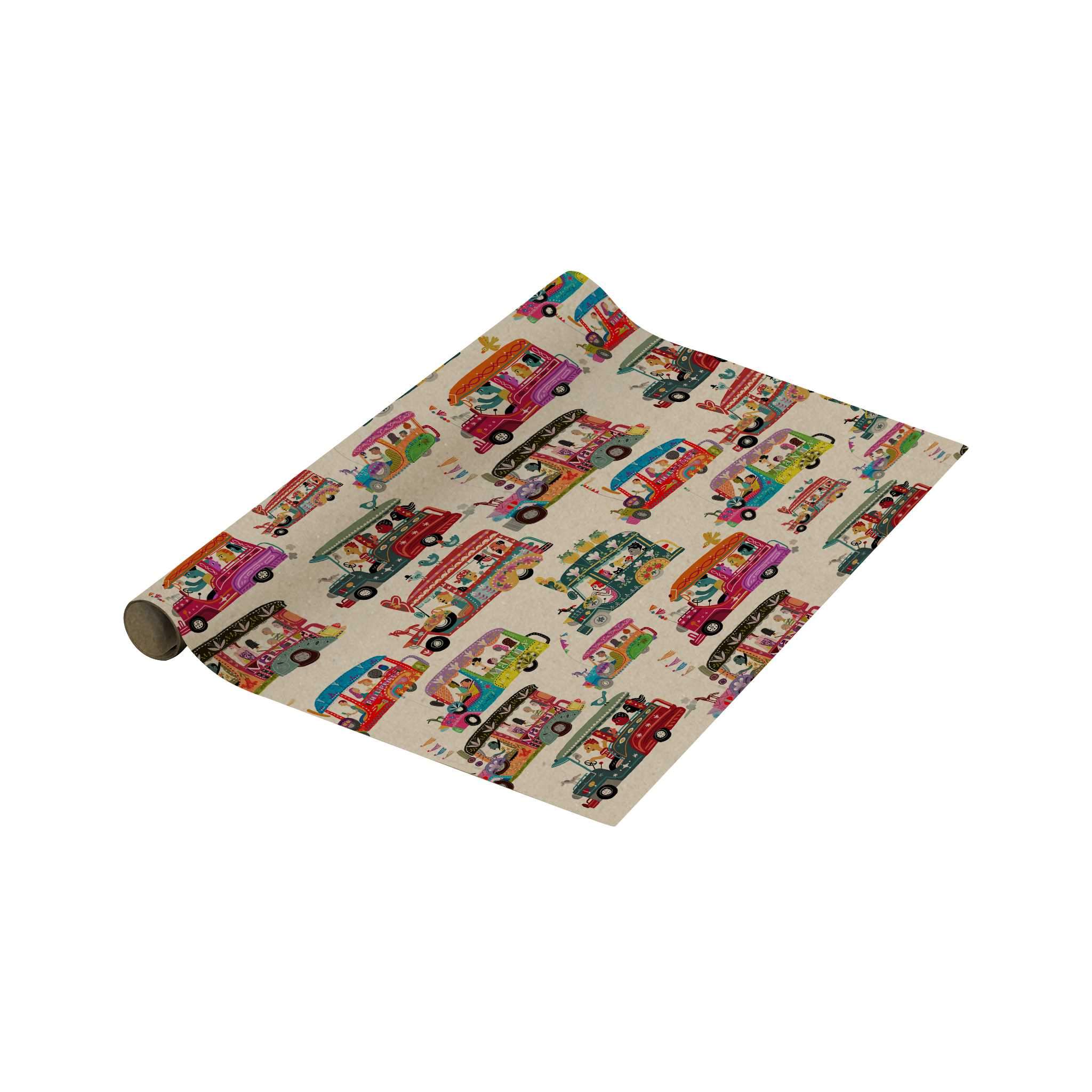Philippine Jeepney Wrapping Paper (Roll of 20 Sheets)