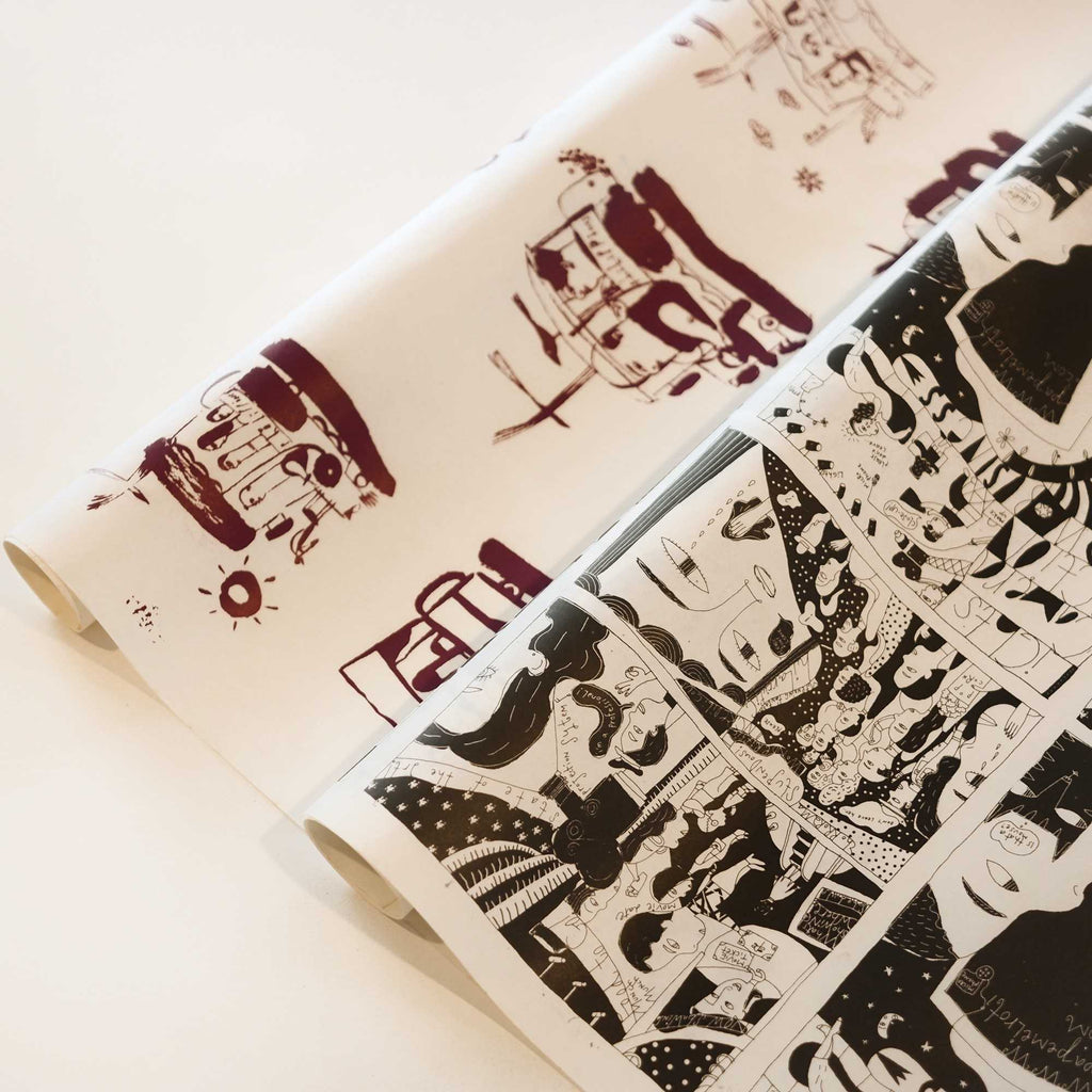 Line Art Set Original Design Wrapping Paper papemelroti