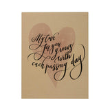 My Love for You Grows Greeting Card