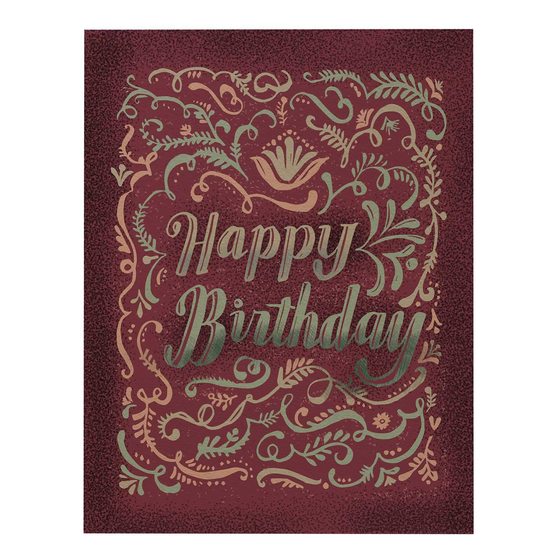 Happy Birthday Big Greeting Card: Flourish