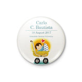 Baby in Crib Boy Personalized Badge