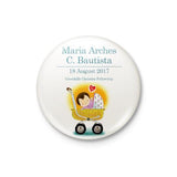 Baby in Crib Girl Personalized Badge