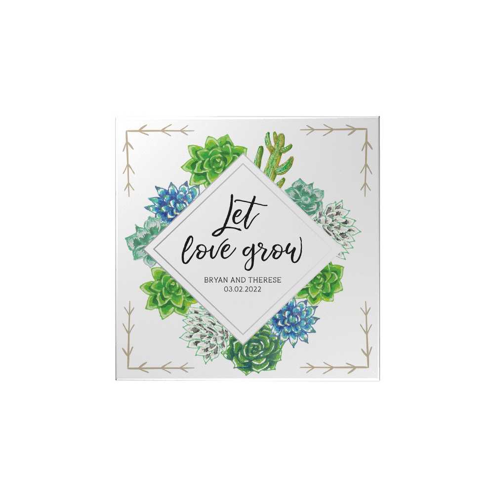 Personalized Bloom and Grow Magnet: Let Love Grow