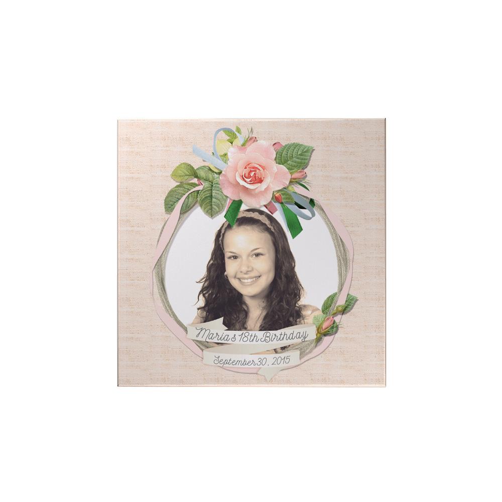 Pink Rose Personalized Magnet