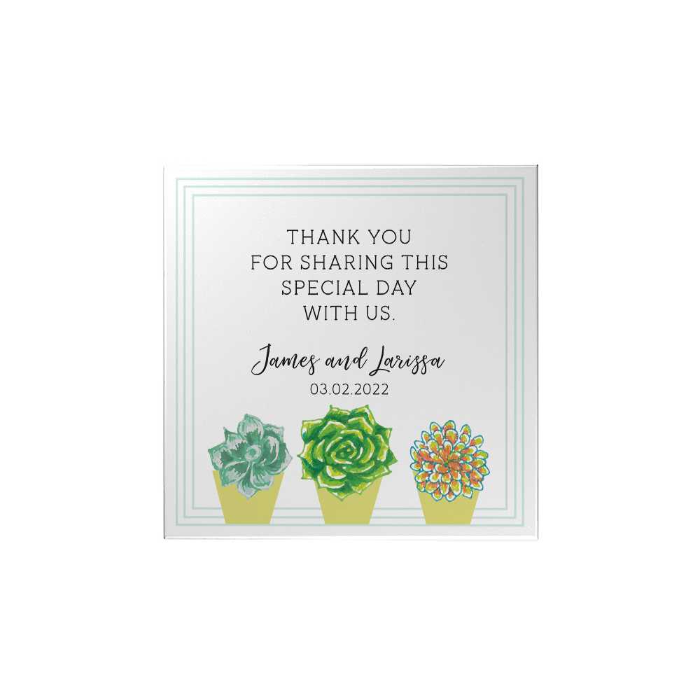 Personalized Bloom and Grow Magnet: Thank you