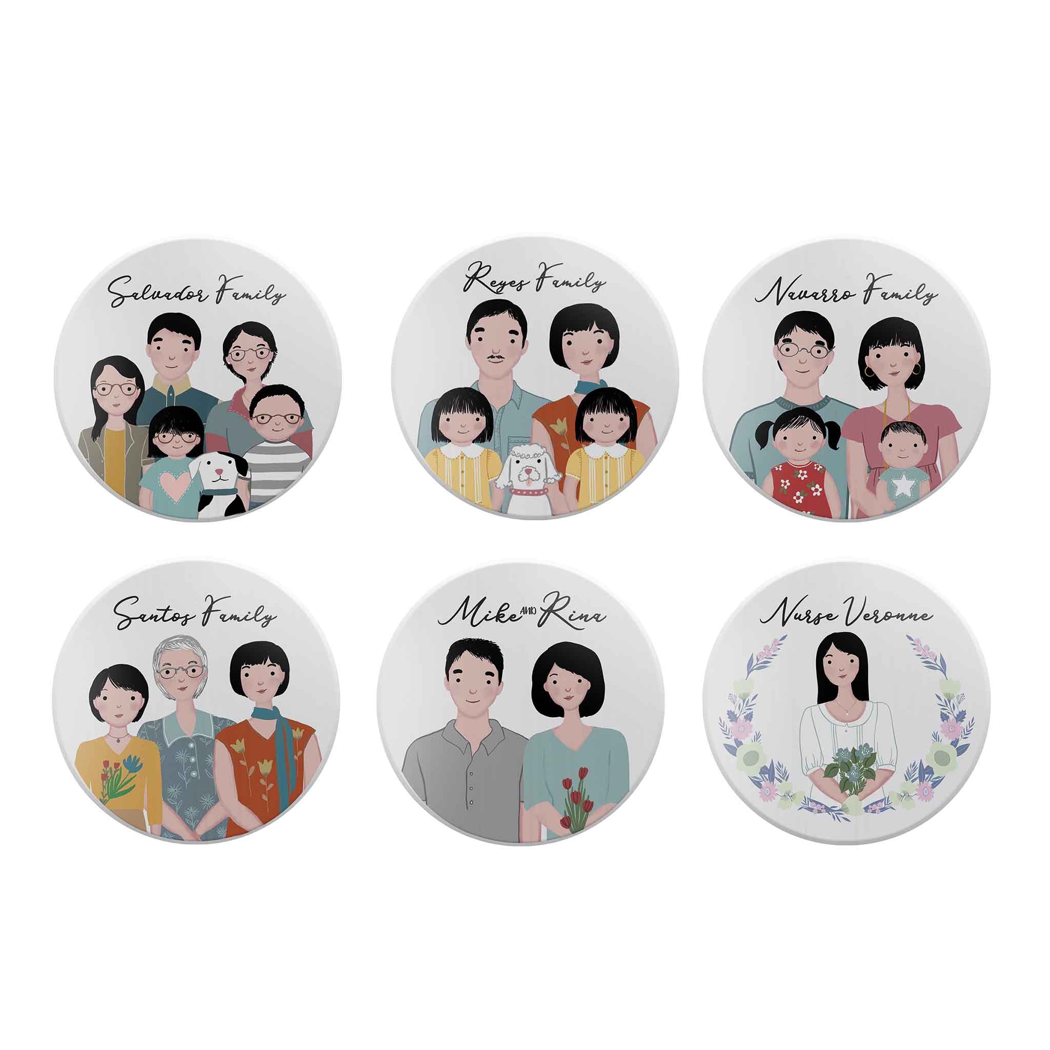 You, Me, and Family Personalized Round Magnet