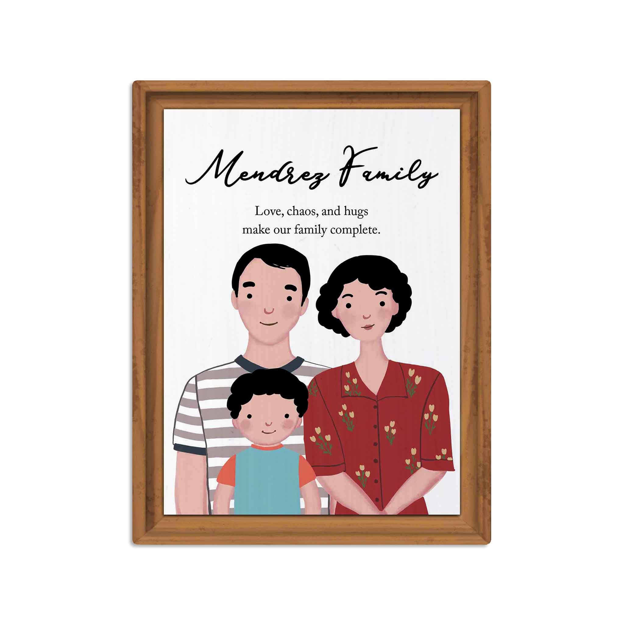 You, Me, and Family Personalized Desk Plaque
