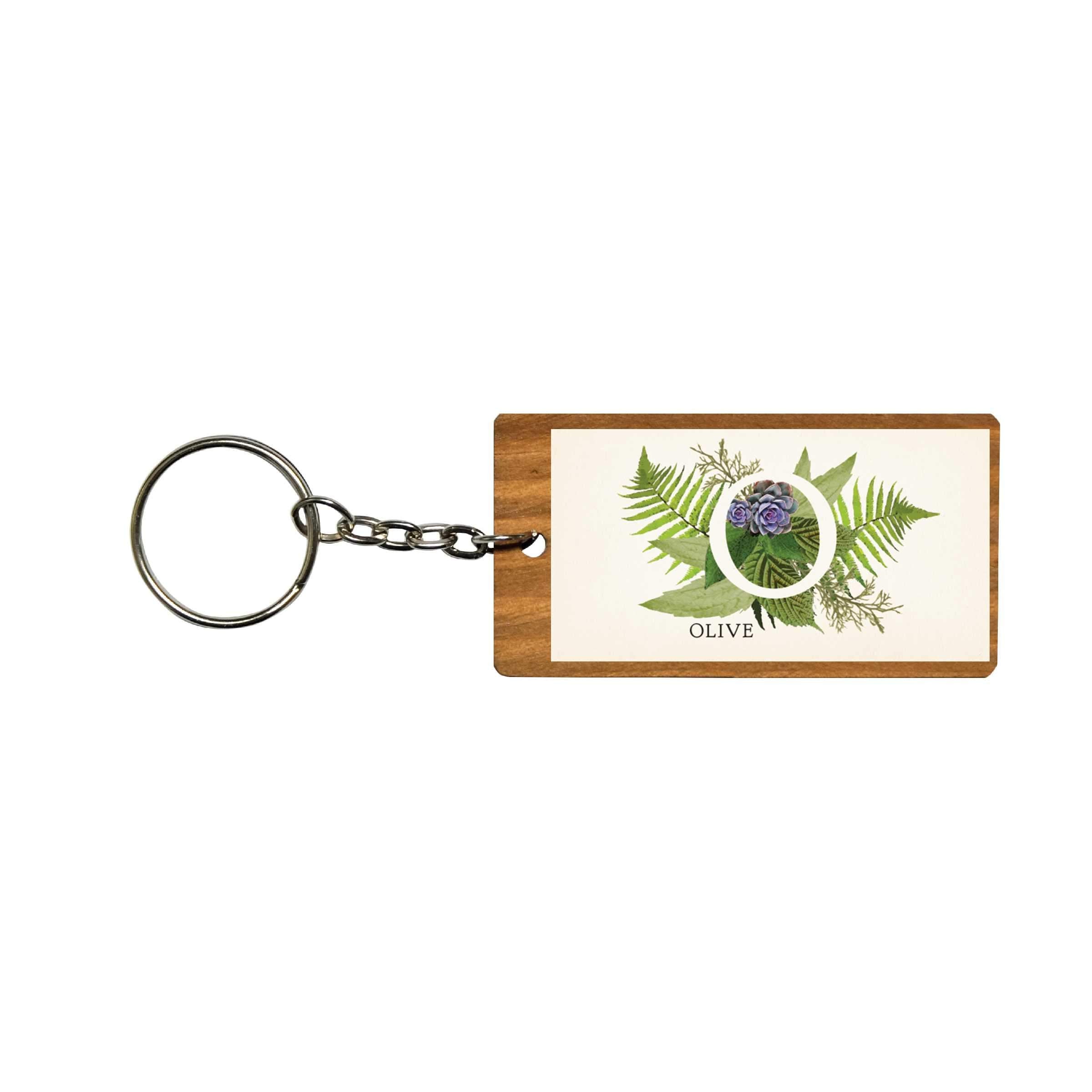 Botanical Monogram Keychain