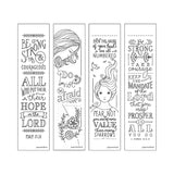 Bible Inspiration: Be Strong Creative Coloring Bookmarks