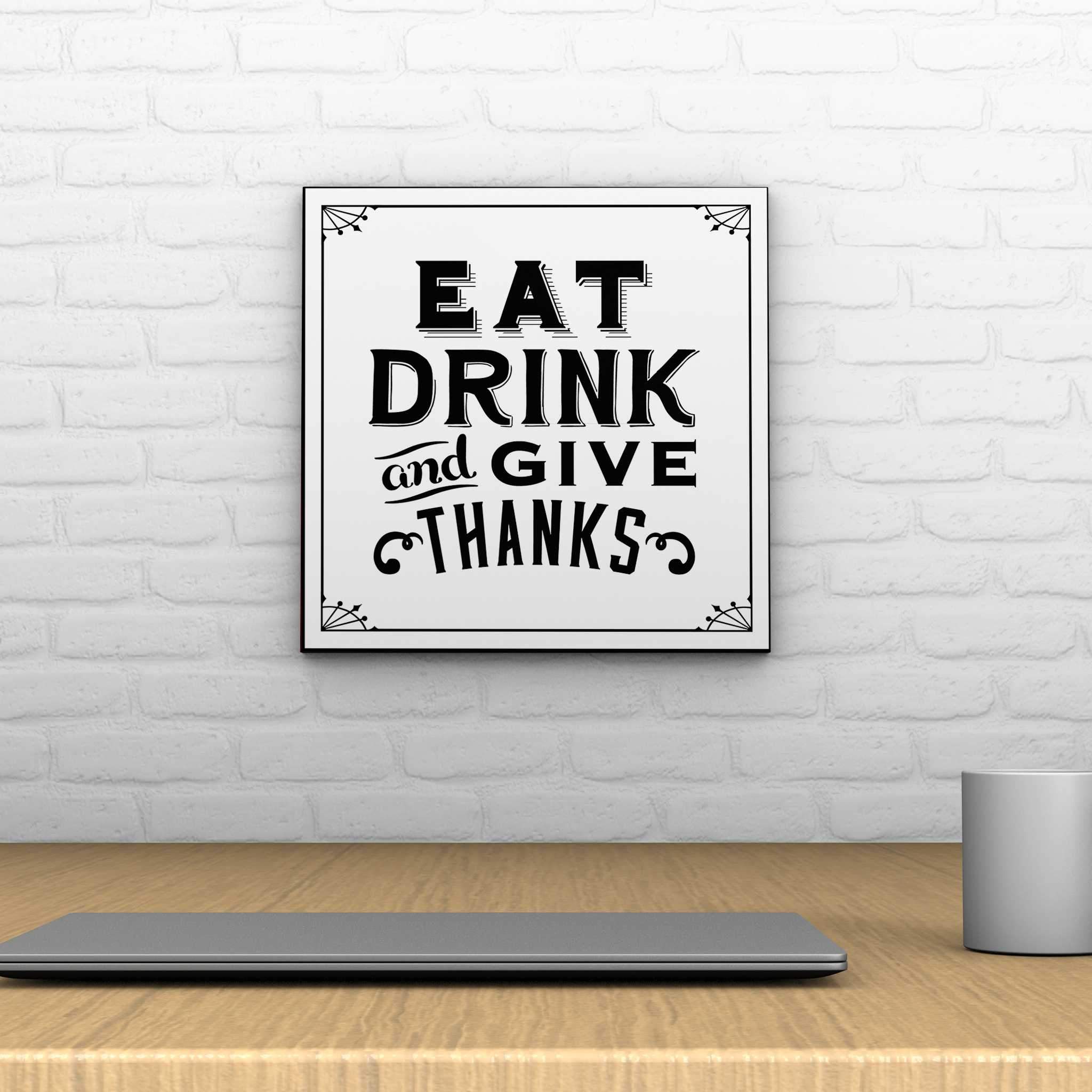 Eat Drink and Give Thanks Decoposter