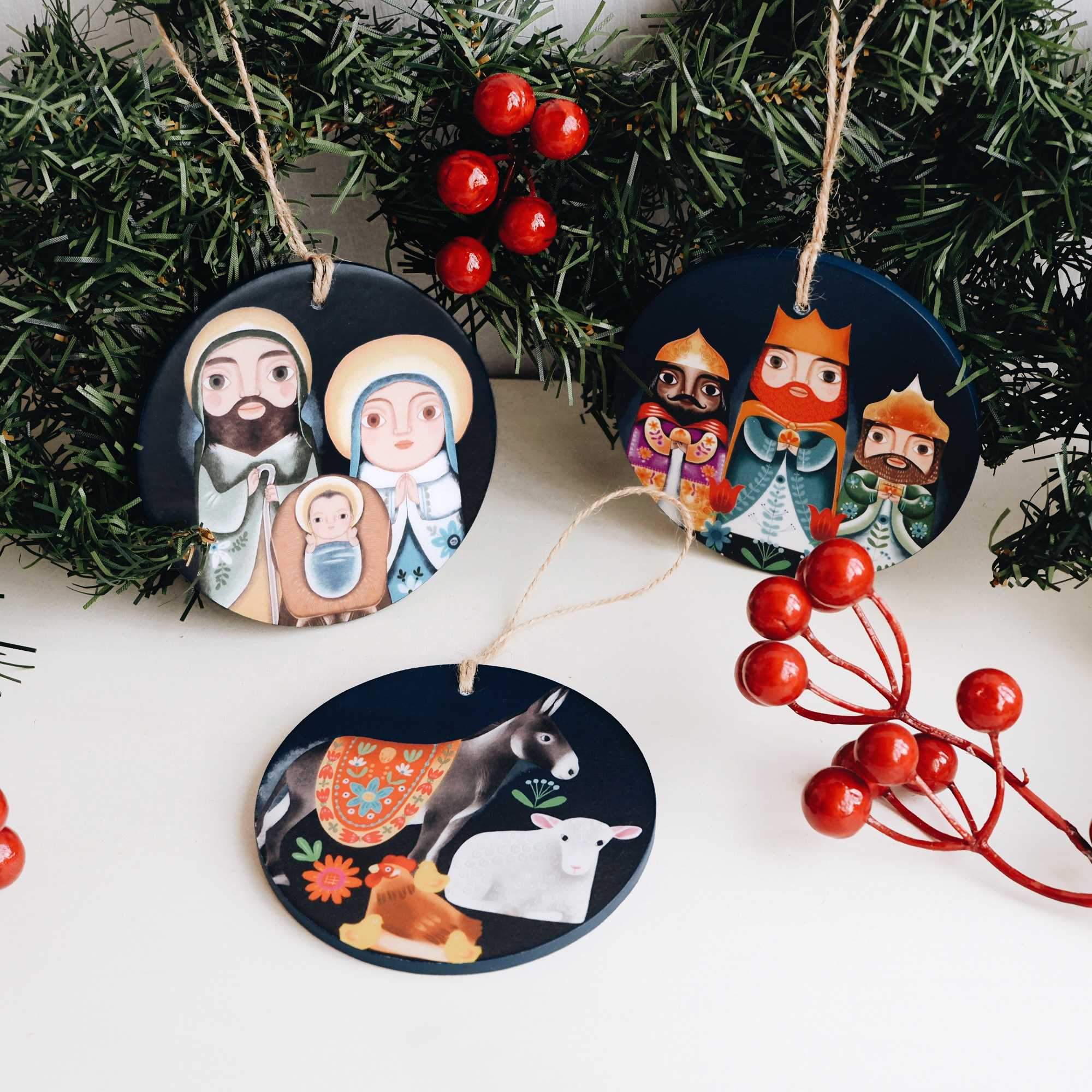 Gloria Nativity Ornaments