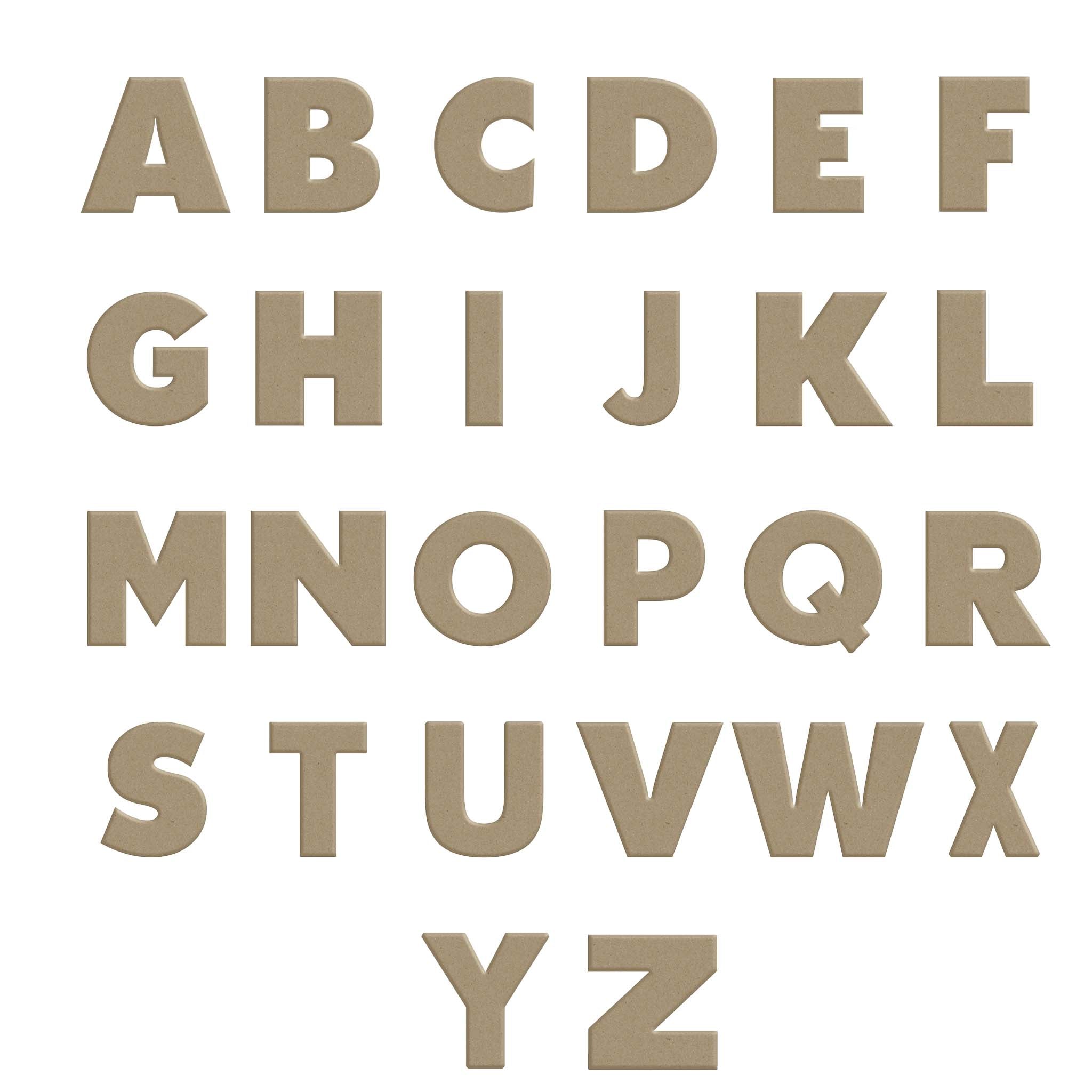 San Serif Kraft Letters and Numbers [CLEARANCE]