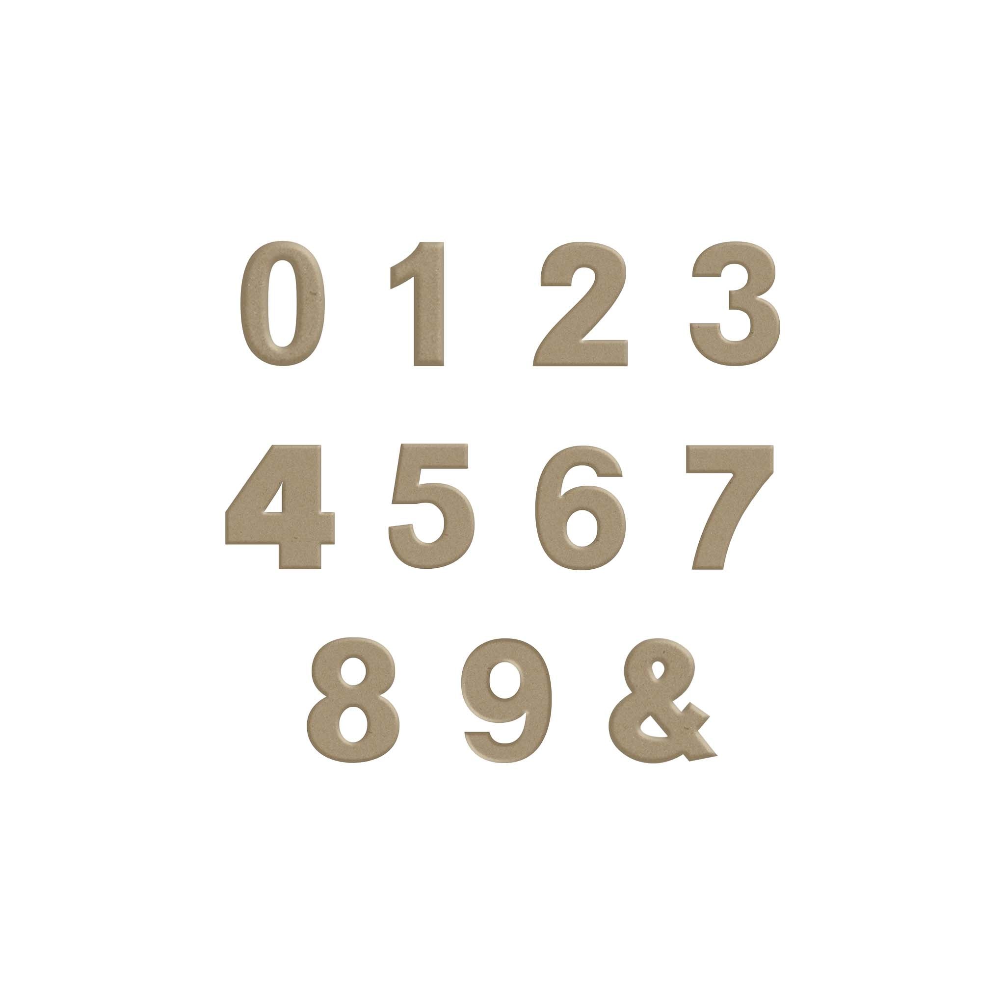 San Serif Kraft Letters and Numbers