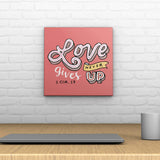Words of Love: Love Never Gives Up Decoposter