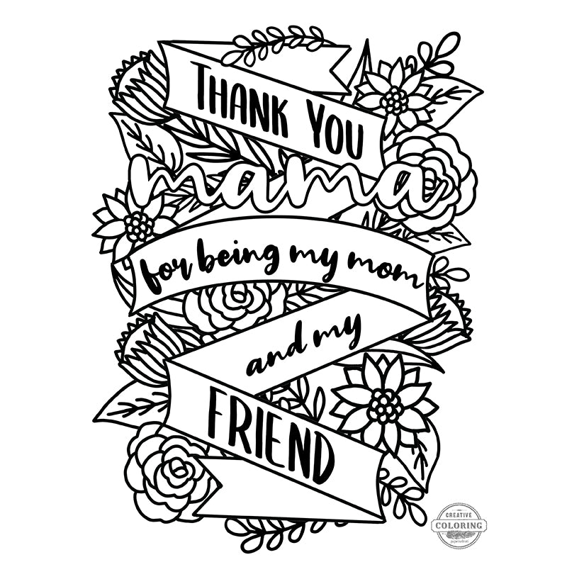 Mother's Day Creative Coloring Poster Freebie