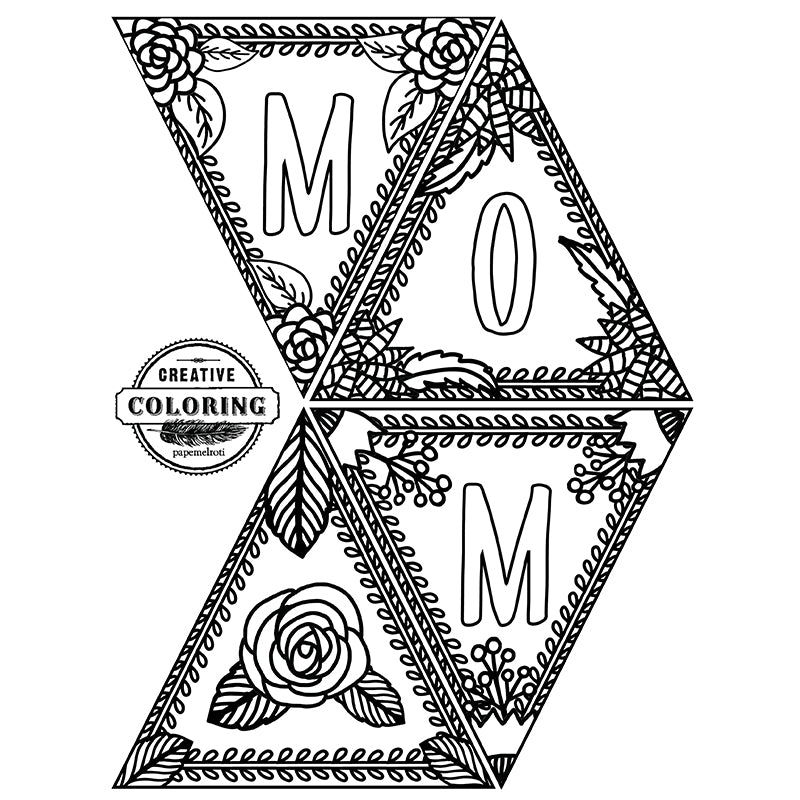 Mother's Day Creative Coloring Banner Freebie