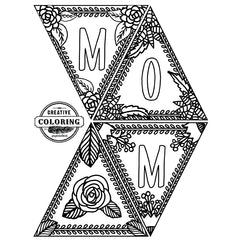 Mother's Day Creative Coloring Banner Freebie