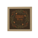 Celebrate This Day Personalized Desk Pad: Wreath