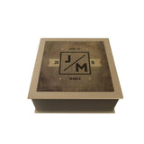 Initials Personalized Desk Pad: Brown
