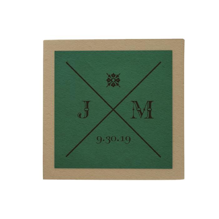Initials Personalized Desk Pad: Green