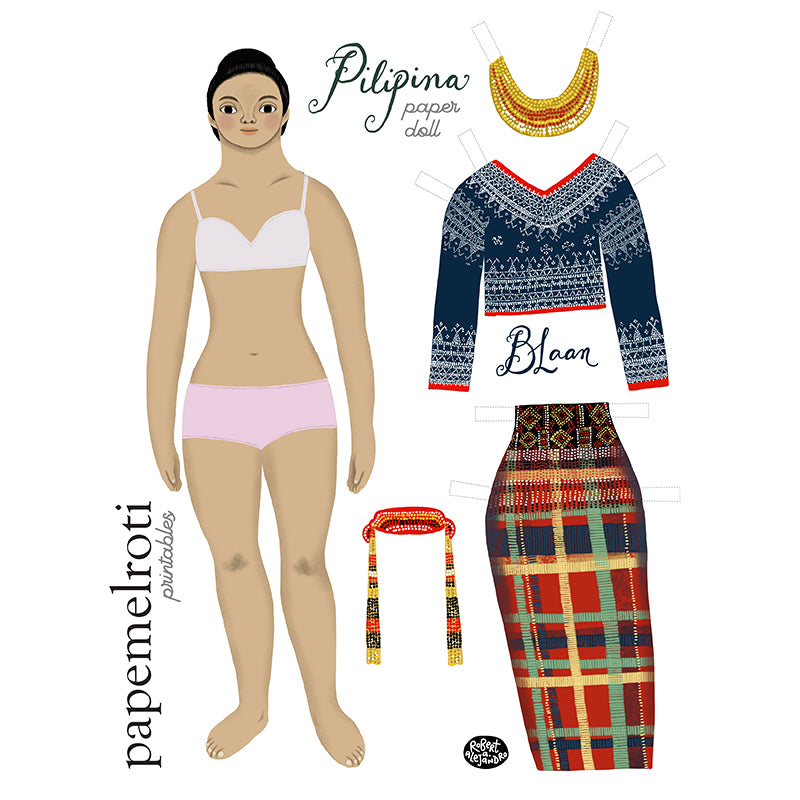 Pilipina Colored Paper Doll Set