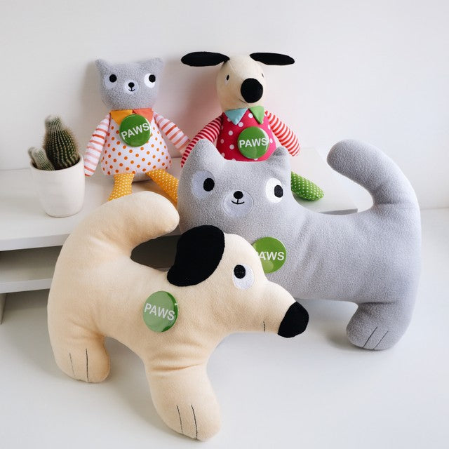 PAWS Kinder Stuffed Toys and Plushie Pillows