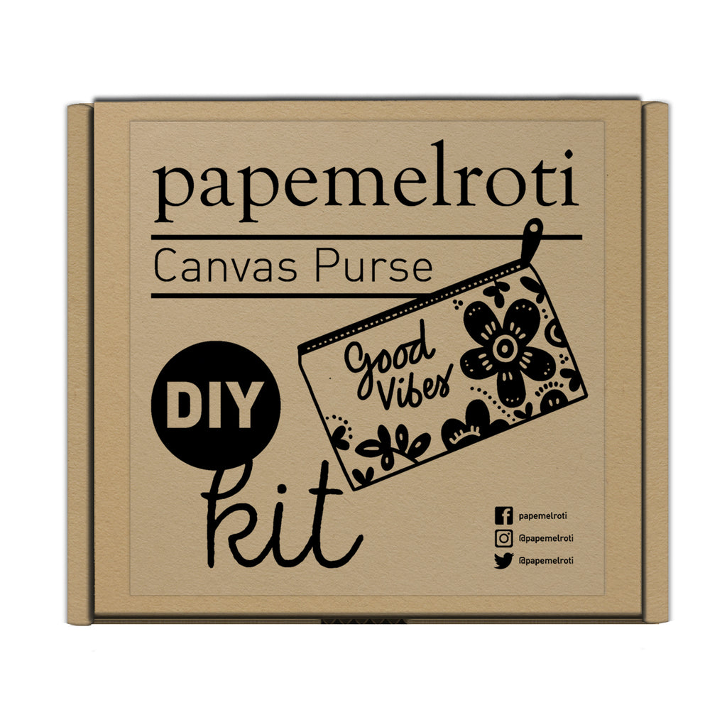 Canvas Purse DIY Kit Arts & Crafts papemelroti