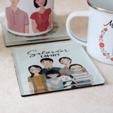 You, Me, and Family Personalized Coaster