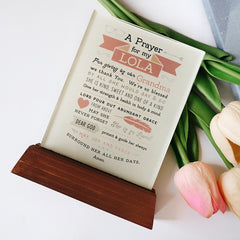 A Prayer for a Grandparent Glass Plaque